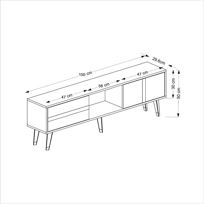 Hanah Home Soporte de TV Vania Blanco y Dorado Hanah Home Soporte de TV Vania Blanco y Dorado